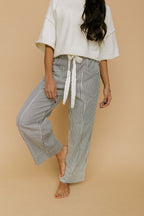 Hollis Stripe Pants in Black