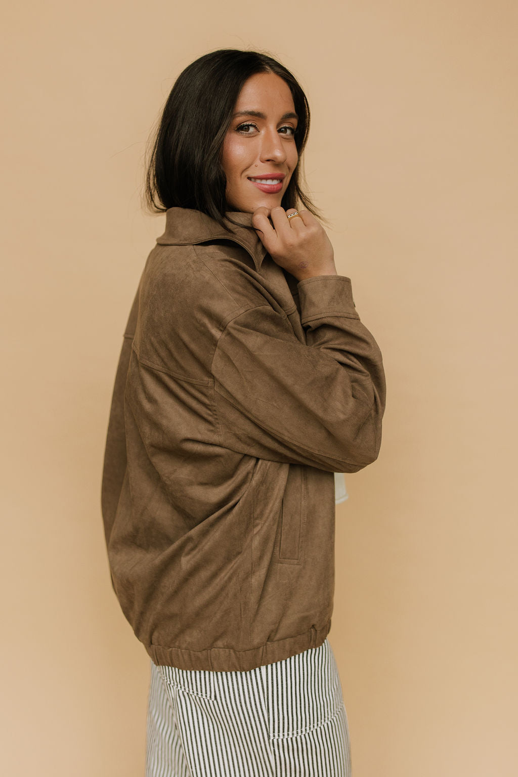 Egan Suede Bomber Jacket