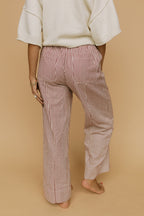 Hollis Stripe Pants in Red