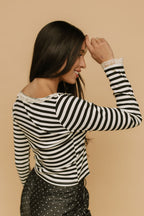 FINAL SALE - Sailor Stripe Long Sleeve in Black