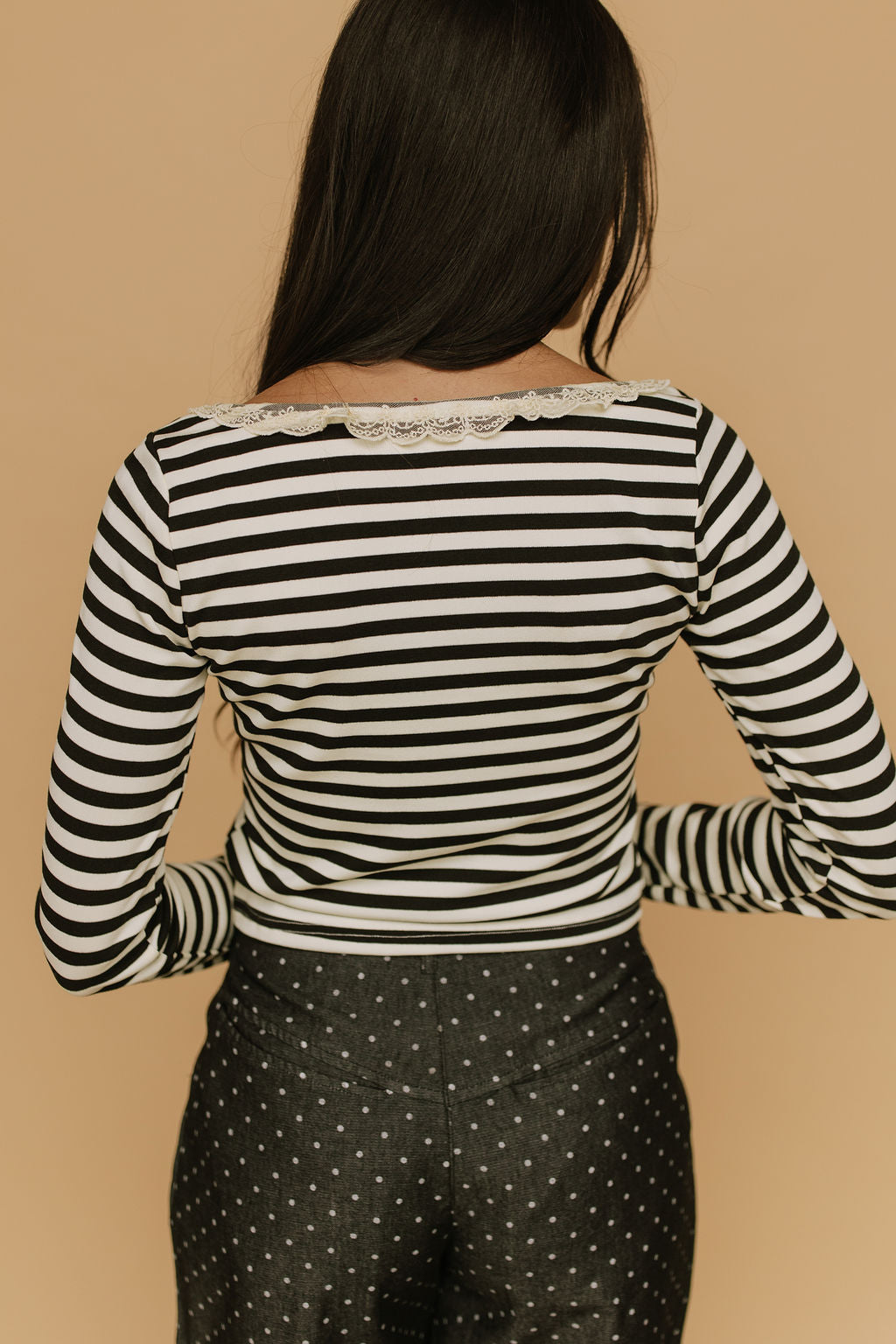 FINAL SALE - Sailor Stripe Long Sleeve in Black