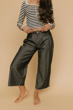 FINAL SALE - Denim Dot Pants in Black