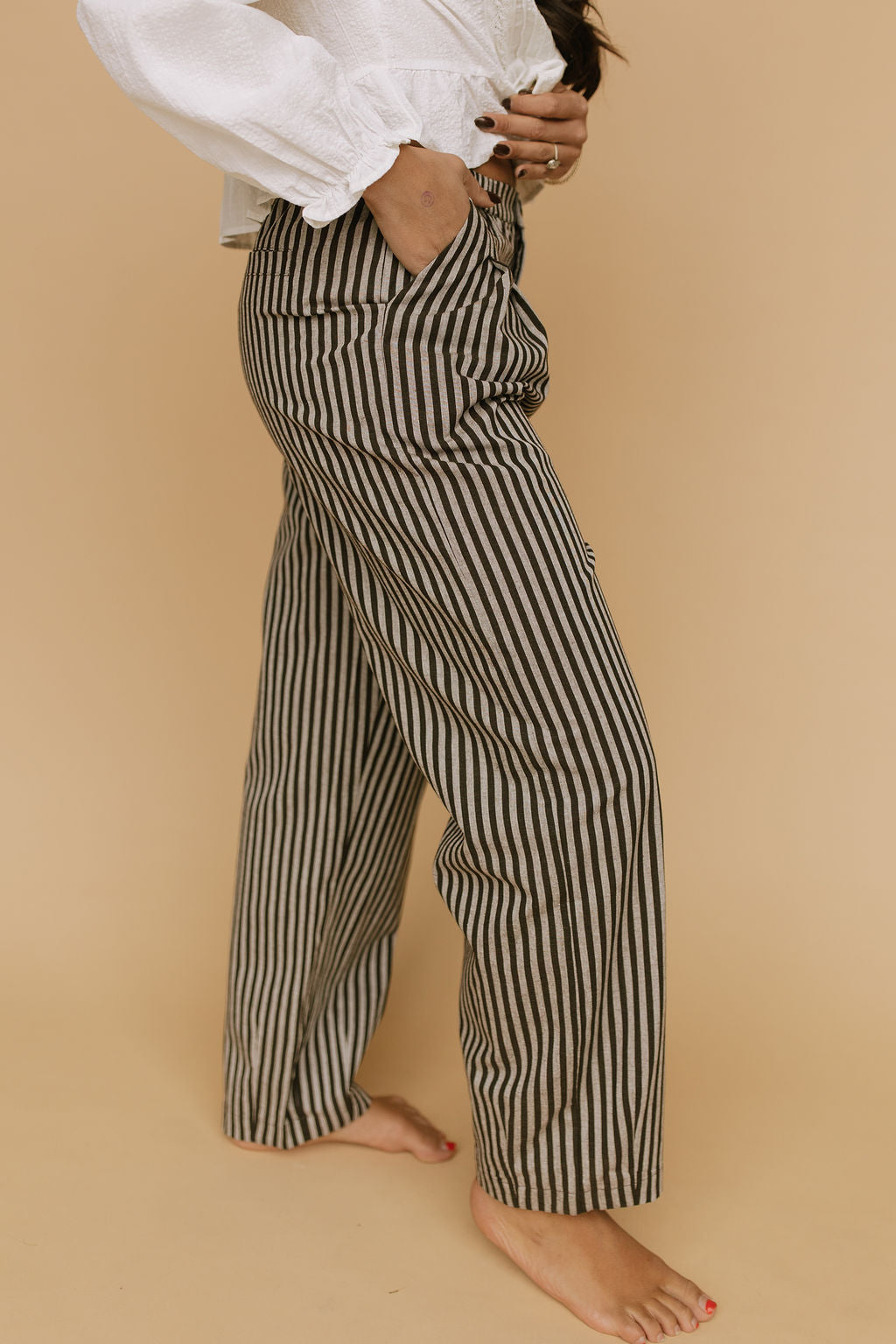 Benson Stripe Pants in Chocolate – Henly
