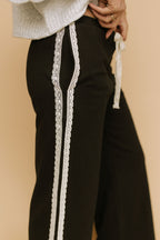 Lacy Days Sweatpants in Black