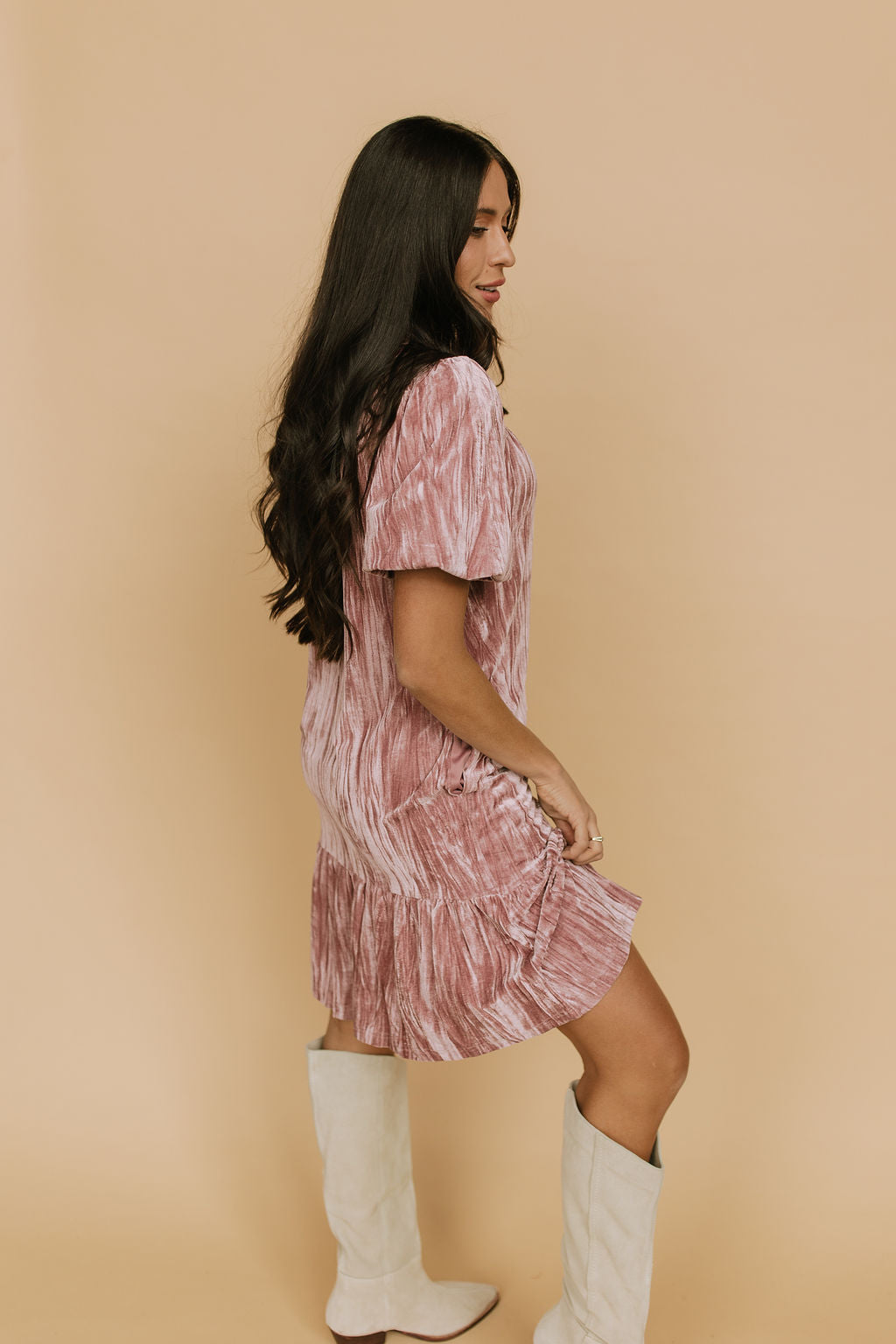 Love Struck Crushed Velvet Dress