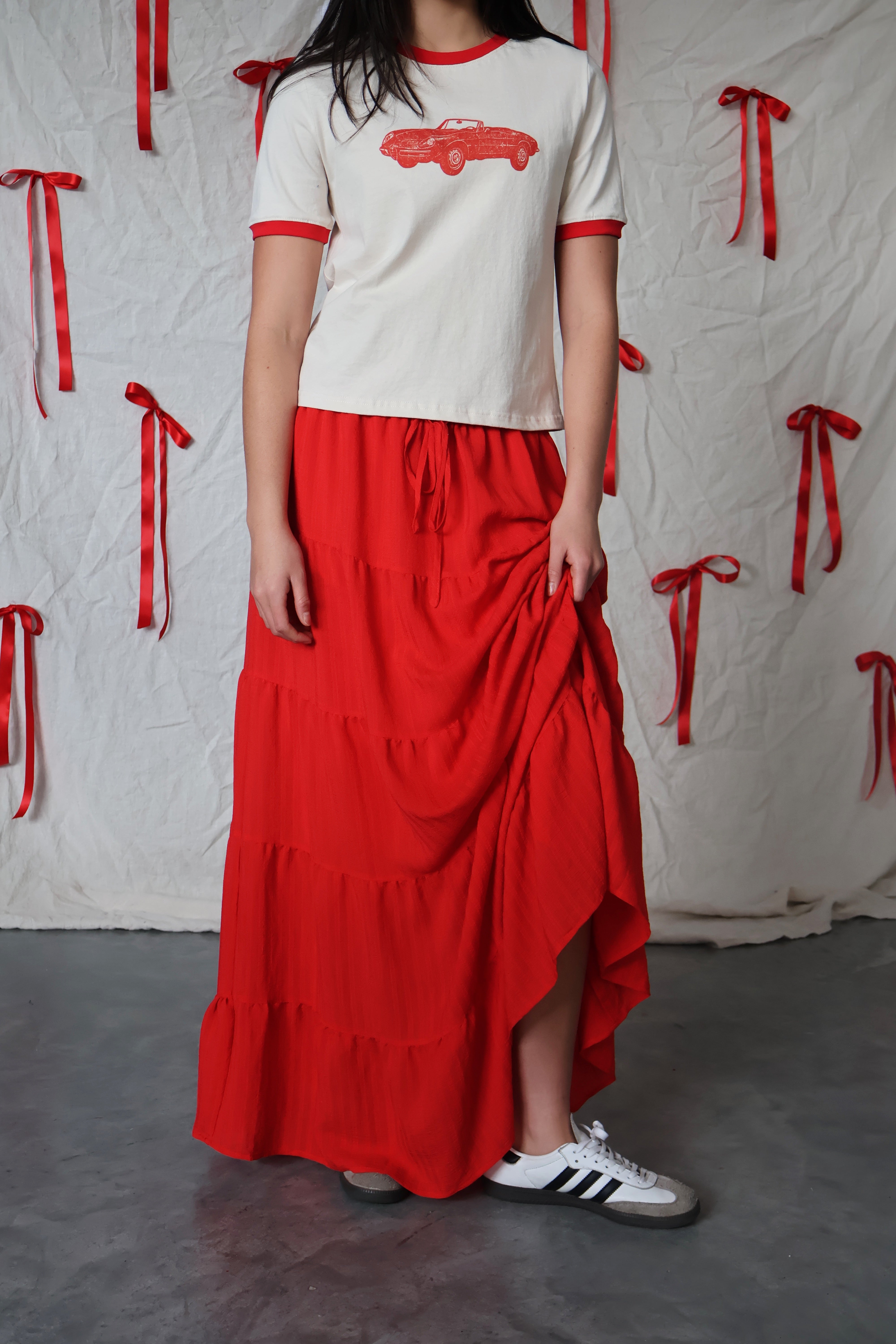 FINAL SALE - Scarlet Tiered Maxi Skirt Main image
