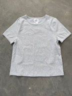 FINAL SALE - FLAWED Scallop Edge Tee in Grey - Small