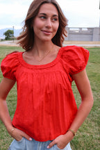 Sweet Caroline Ruffle Blouse