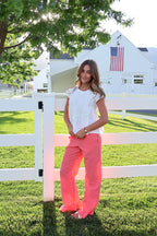 Saltwater Gingham Ruffle Pants