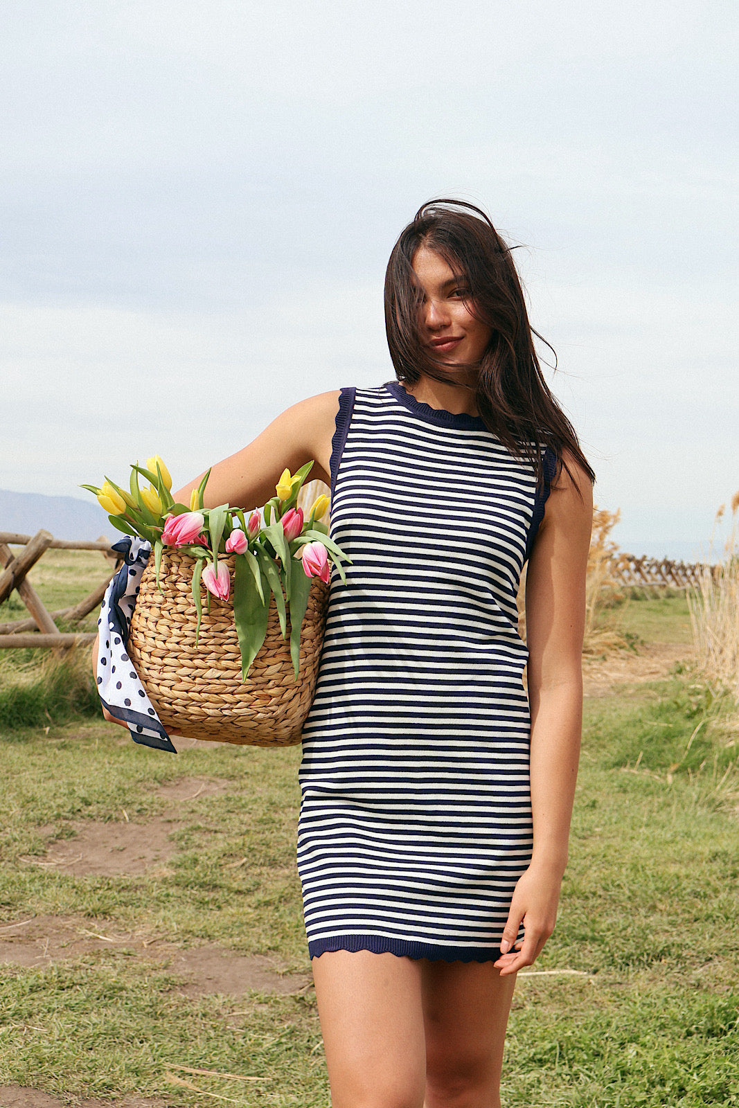 Hampton Knit Stripe Dress Main image