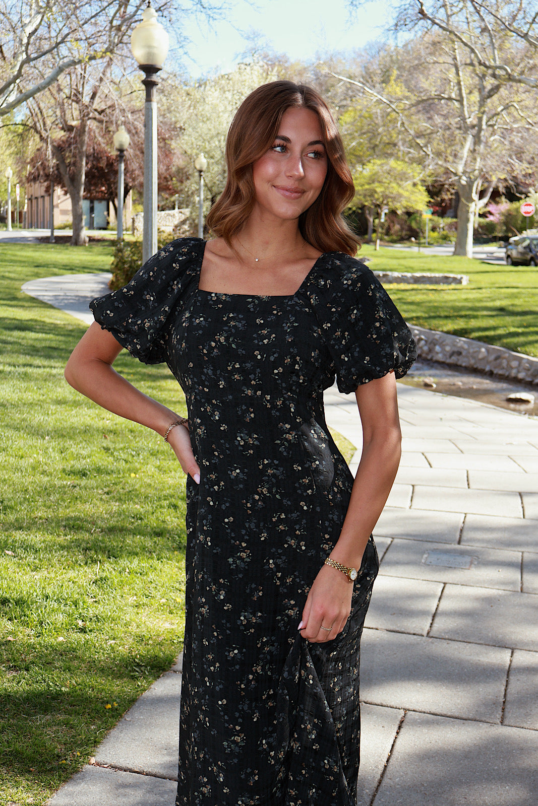 Moon Flower Floral Midi Main image