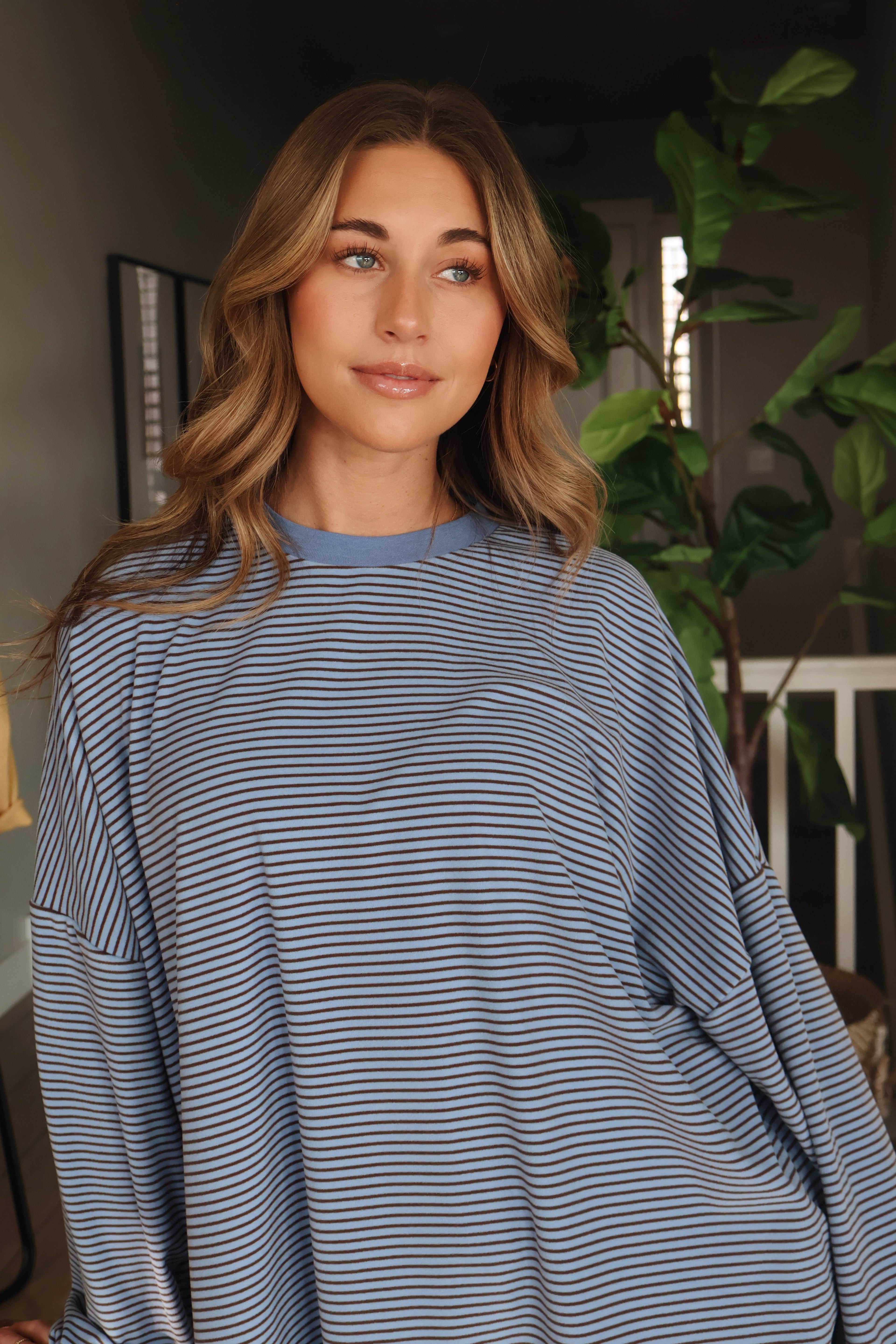 Porter Fleece Stripe Top