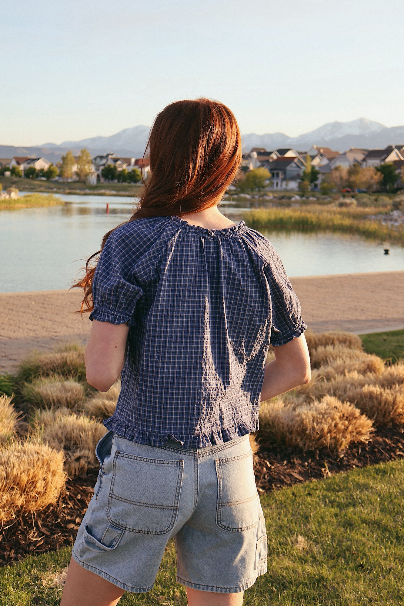 Bonnie Seersucker Plaid Blouse