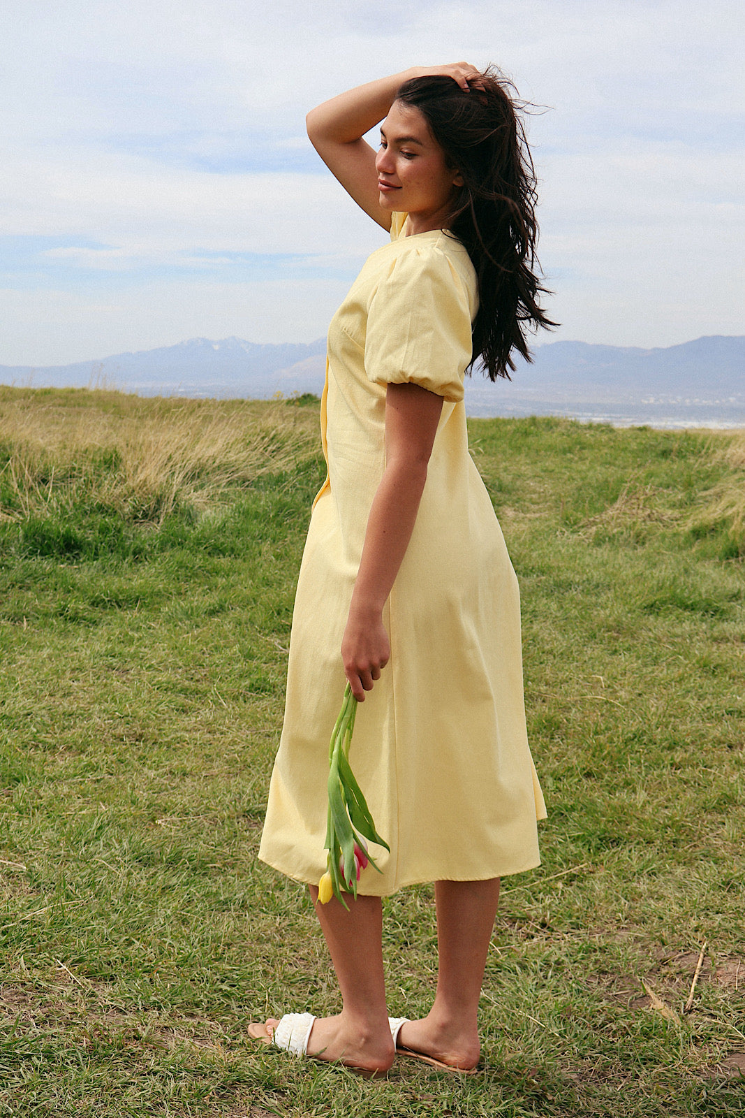 Sunnie Midi in Butter Yellow