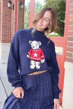 Teddy Bear Sweater in Navy