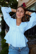 FINAL SALE - Audrey Cotton Poplin Blouse