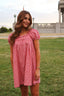 Teddy Gingham Ruffle Dress