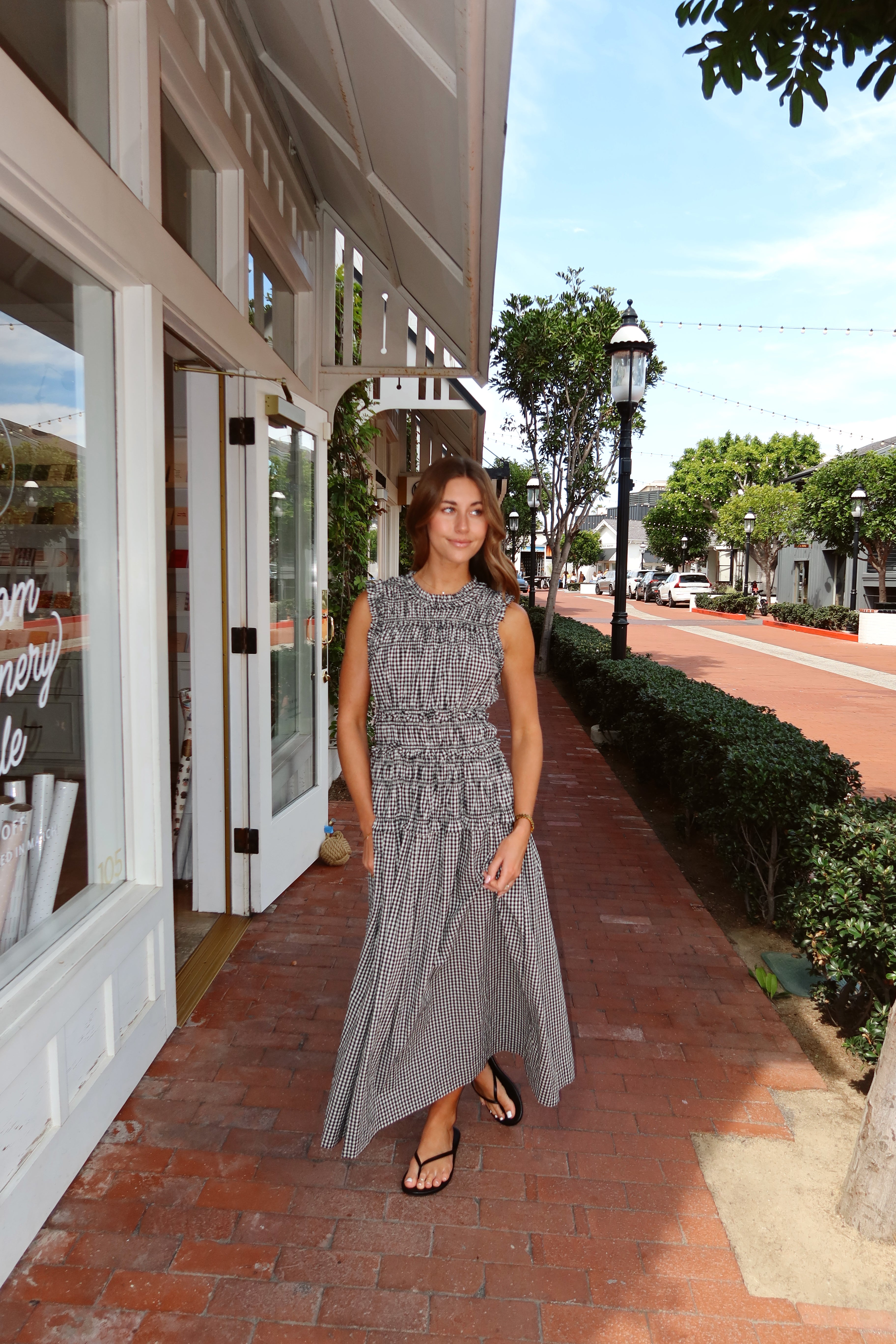 June Gingham Maxi