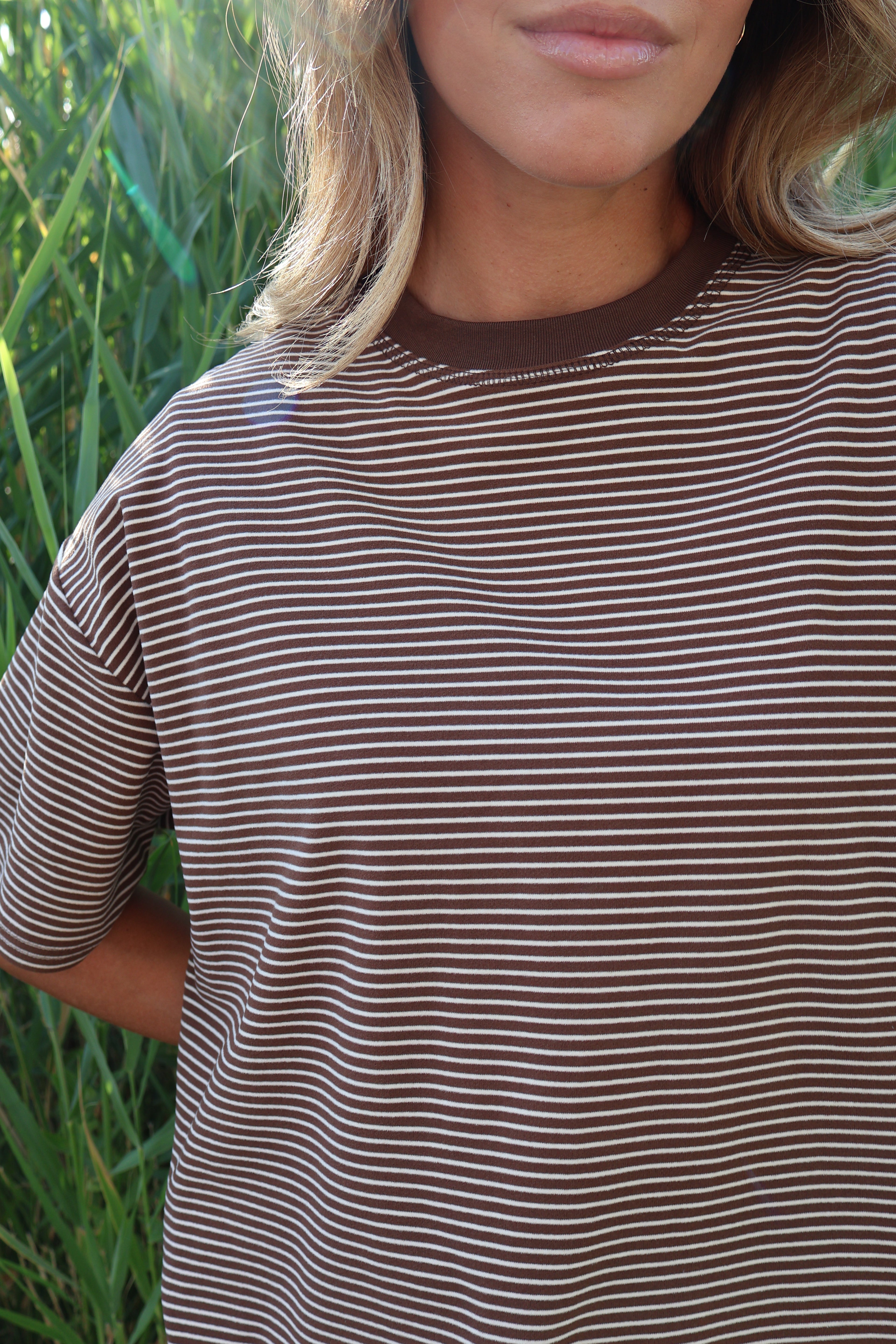 Porter Fleece Stripe Tee