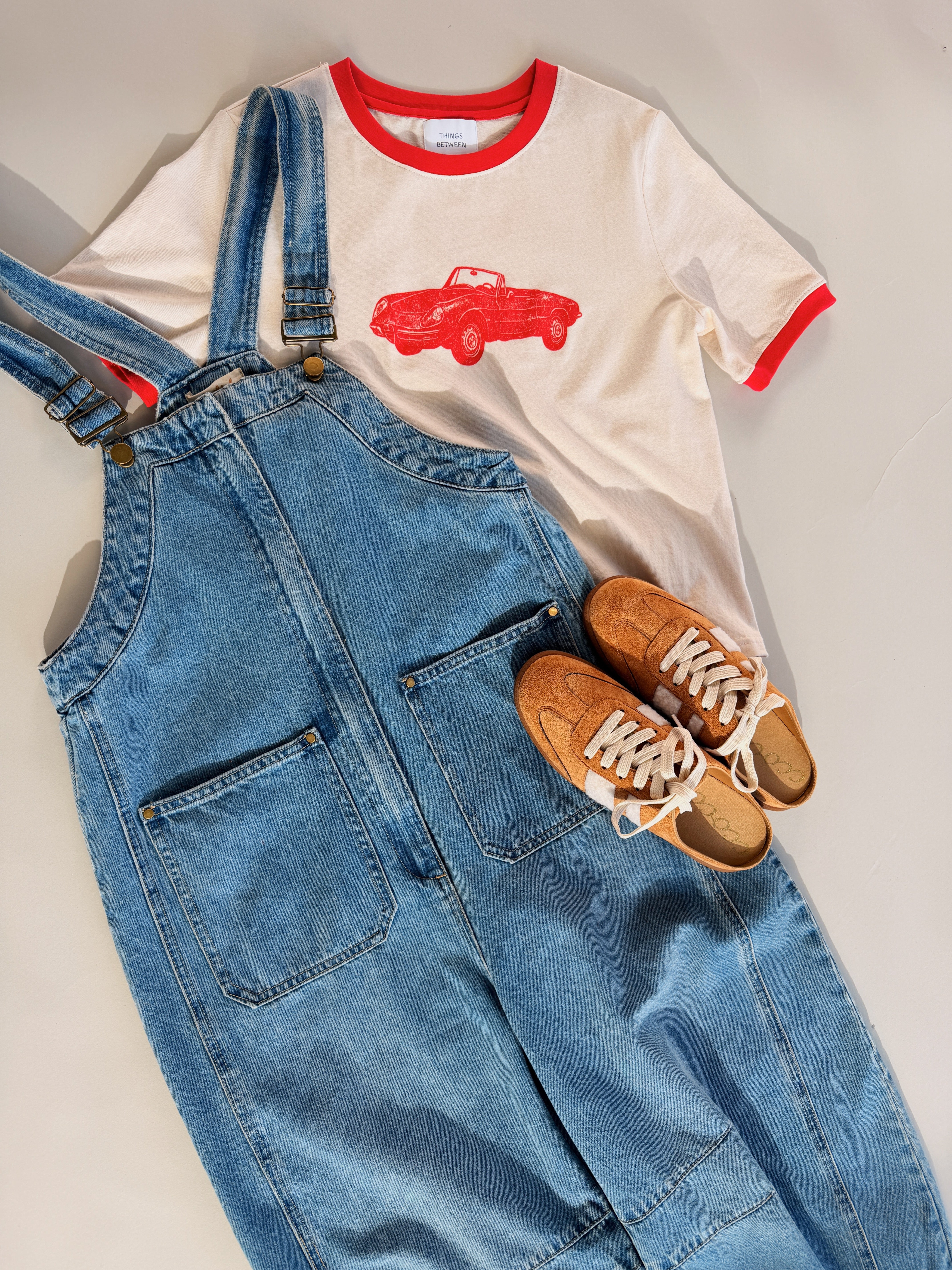Junie Zip Front Denim Overalls Secondary image