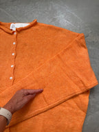 FINAL SALE - FLAWED Piper Cardigan in Orange - Large