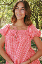 Berries & Cream Gingham Blouse