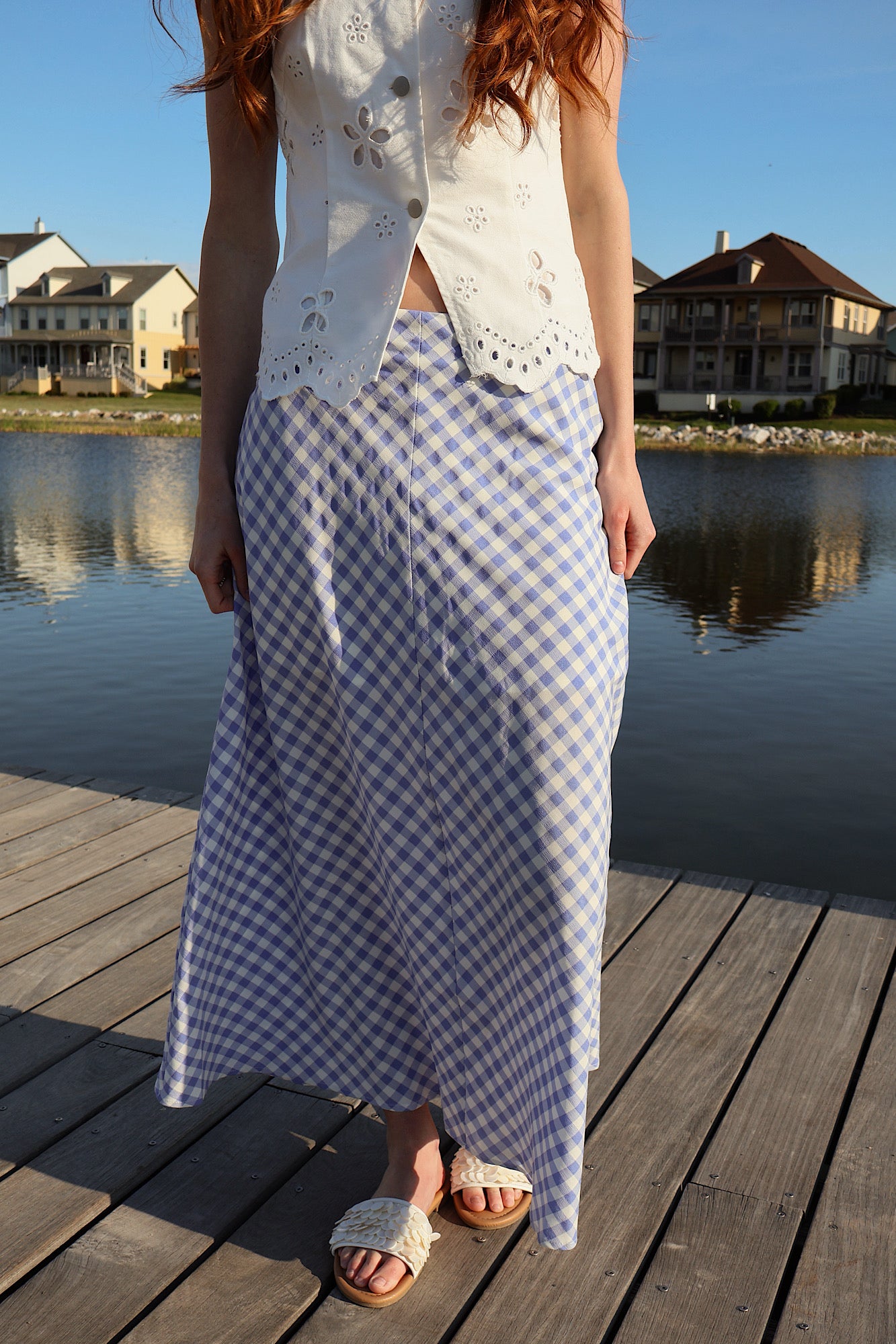 Lyla Gingham Maxi Skirt Main image