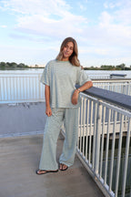 Cameron Fleece Stripe Tee