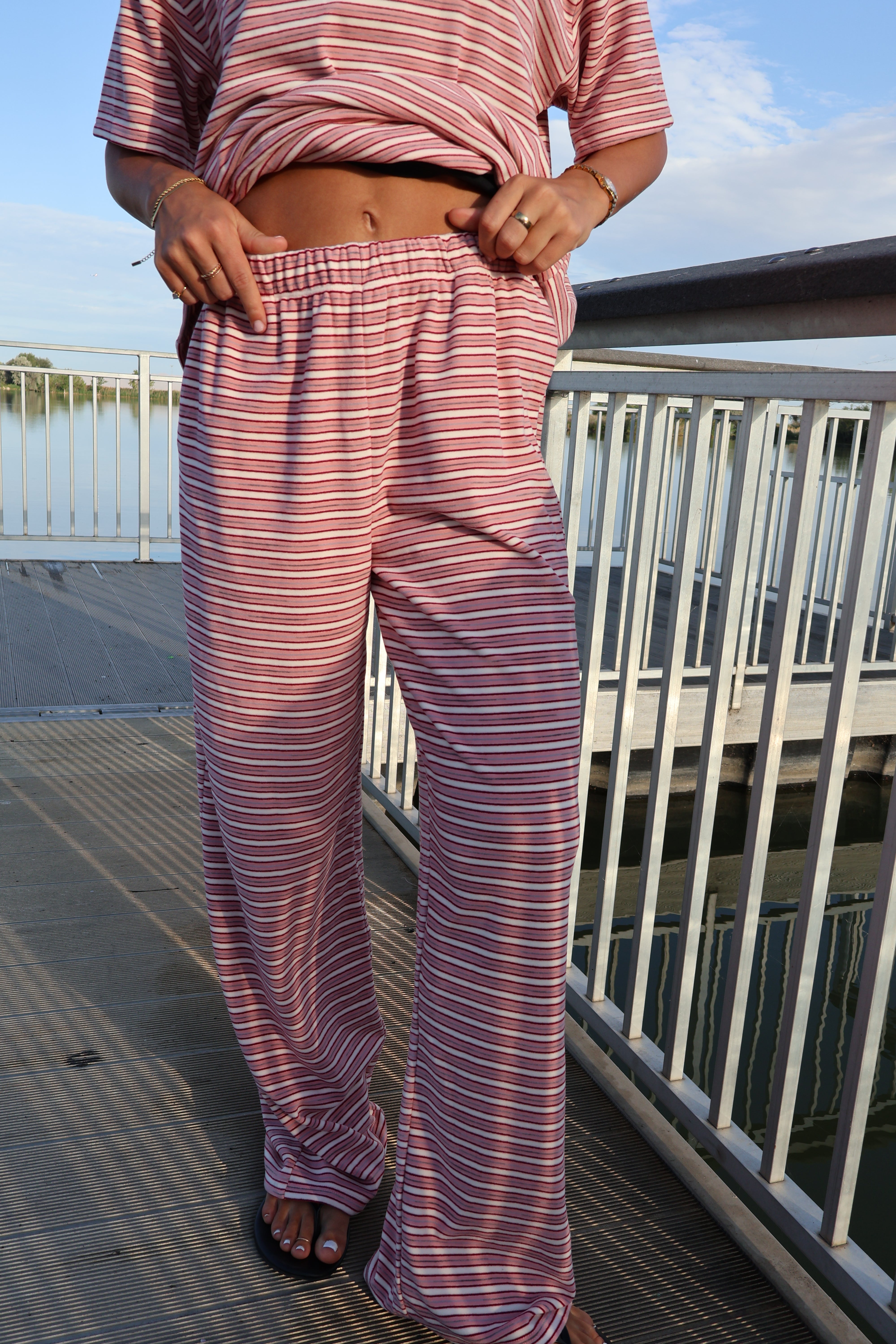 Cameron Fleece Stripe Pants Secondary image