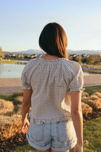 Bonnie Seersucker Plaid Blouse