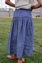 Bristol Plaid Skirt in Blue