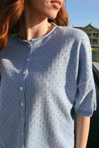 Seaside Sorbet Pointelle Cardigan