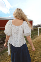 Rosebud Floral Blouse