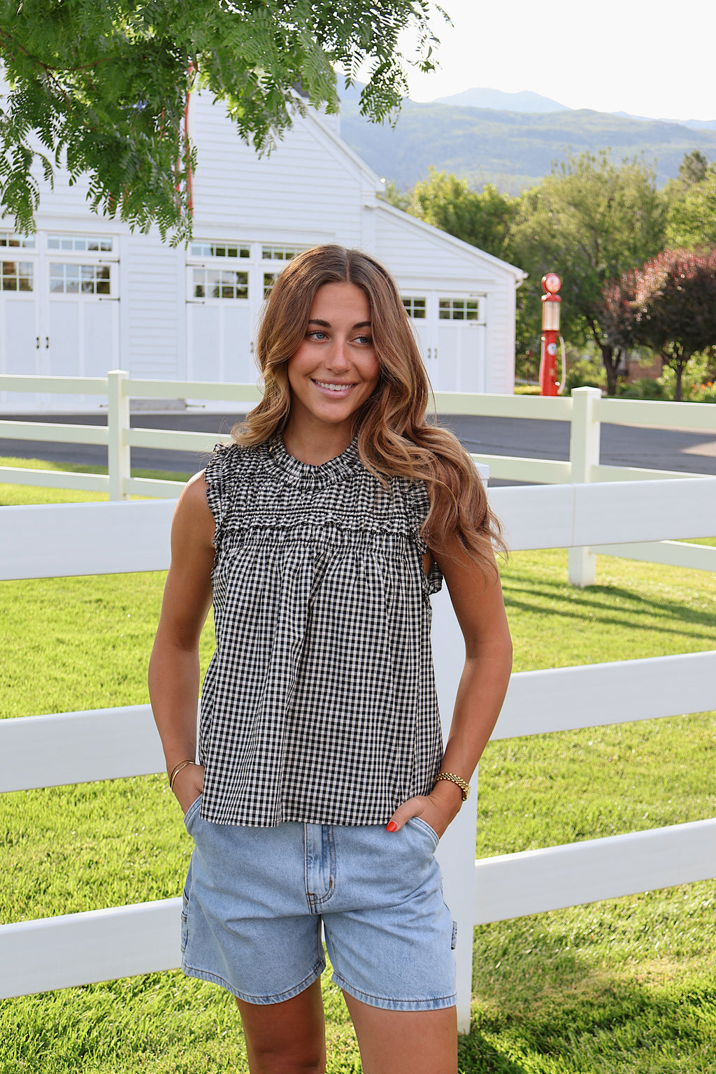 June Gingham Tank