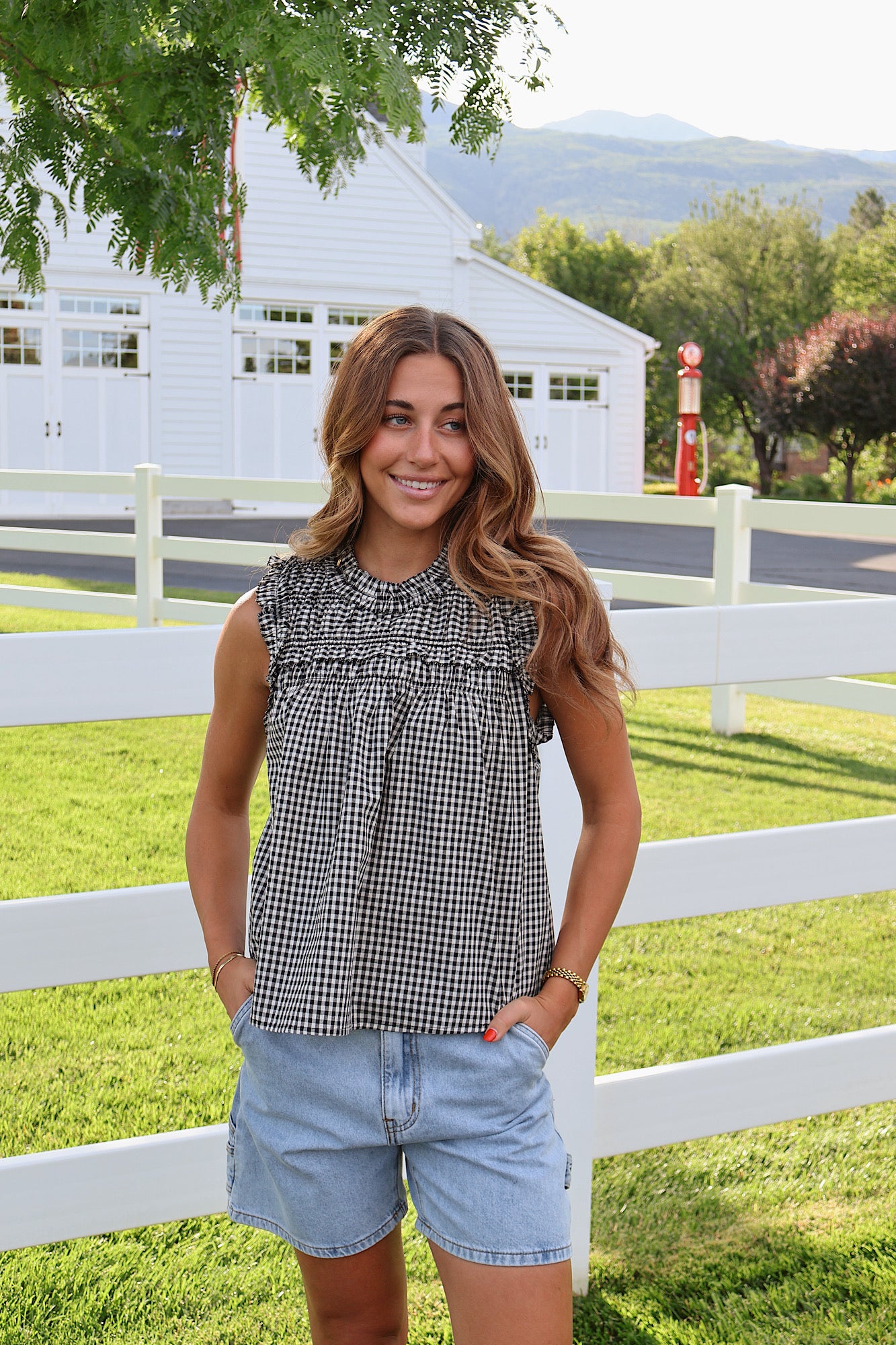 June Gingham Tank