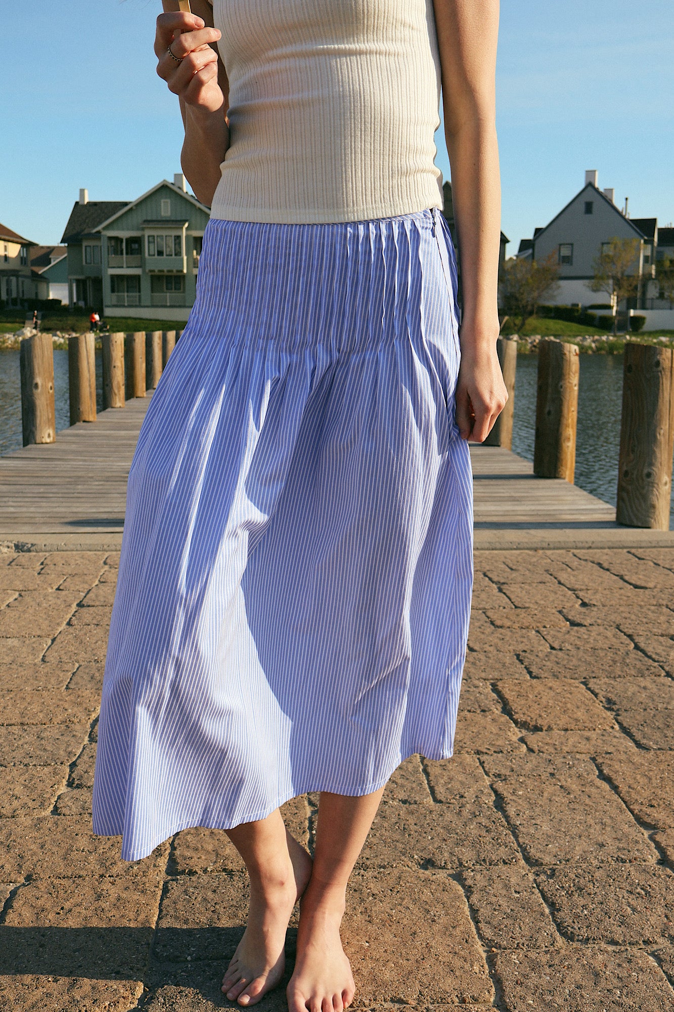 Ella Pinstripe Skirt Main image