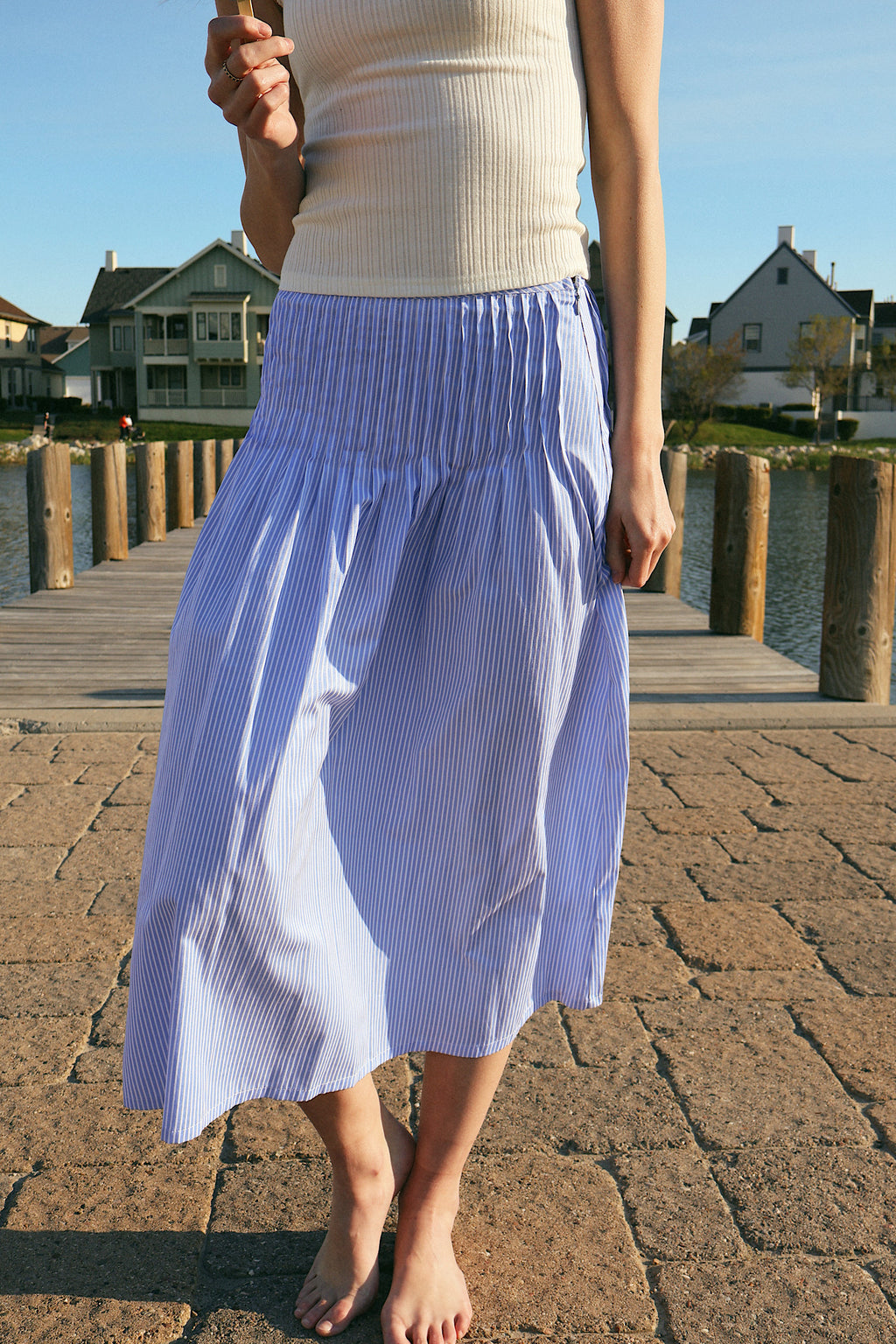 Ella Pinstripe Skirt