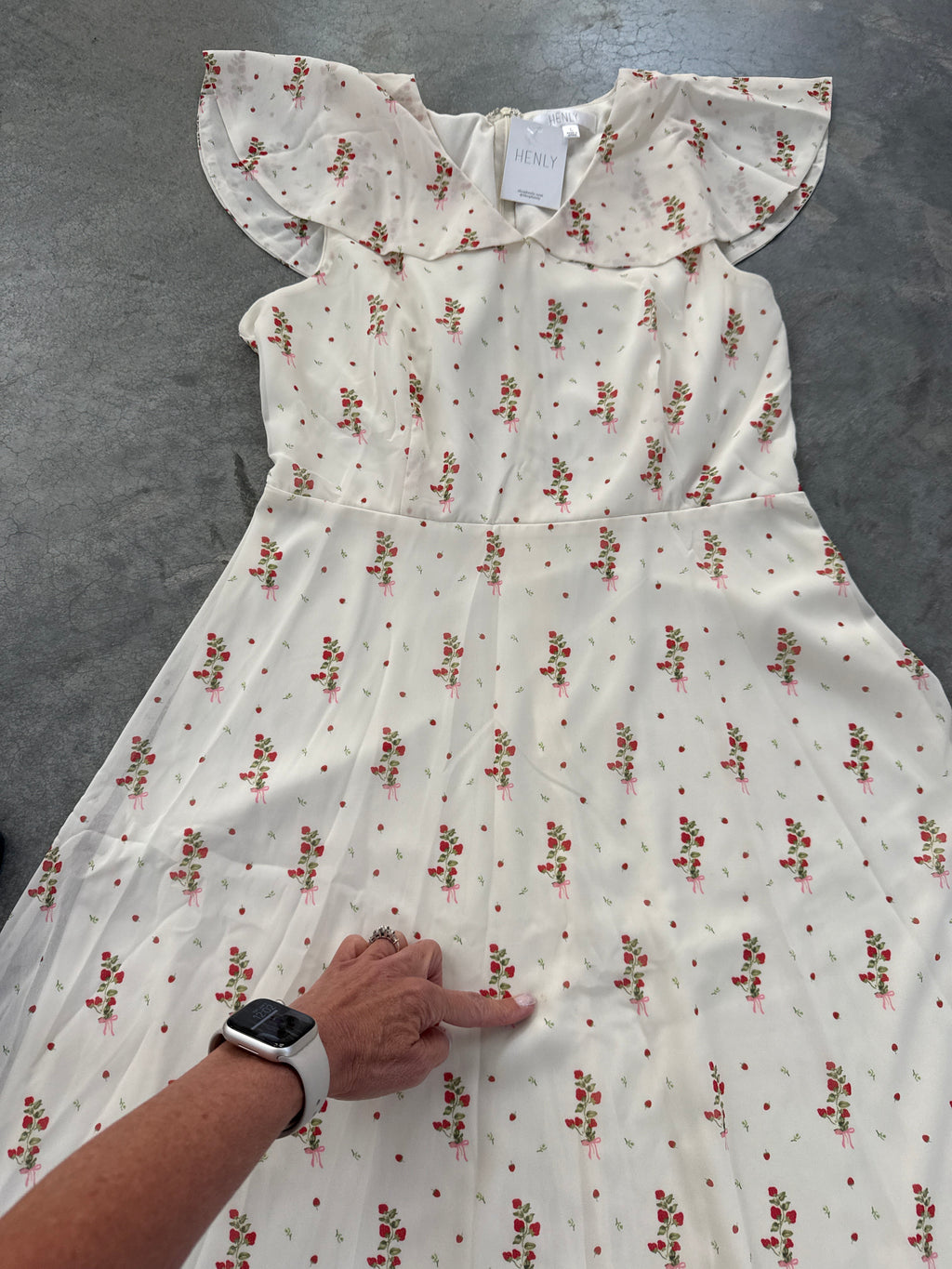 FINAL SALE - FLAWED Strawberry Lane Dress - Large