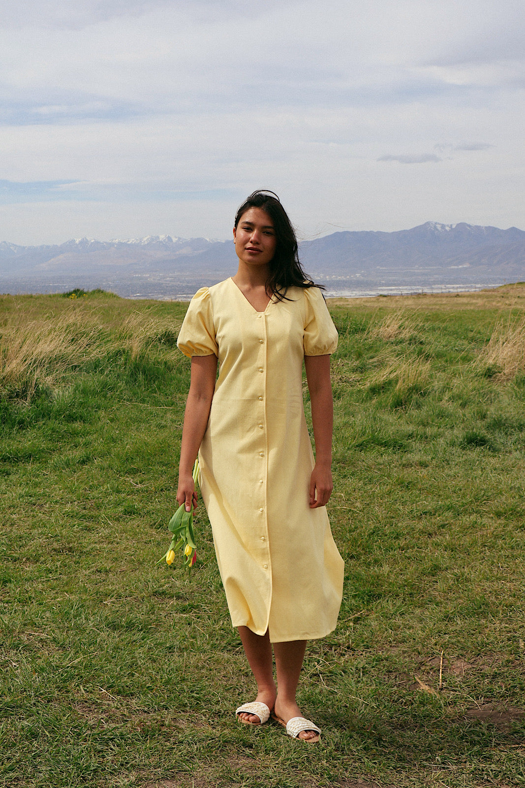 Sunnie Midi in Butter Yellow Main image