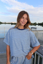 Cameron Fleece Stripe Tee
