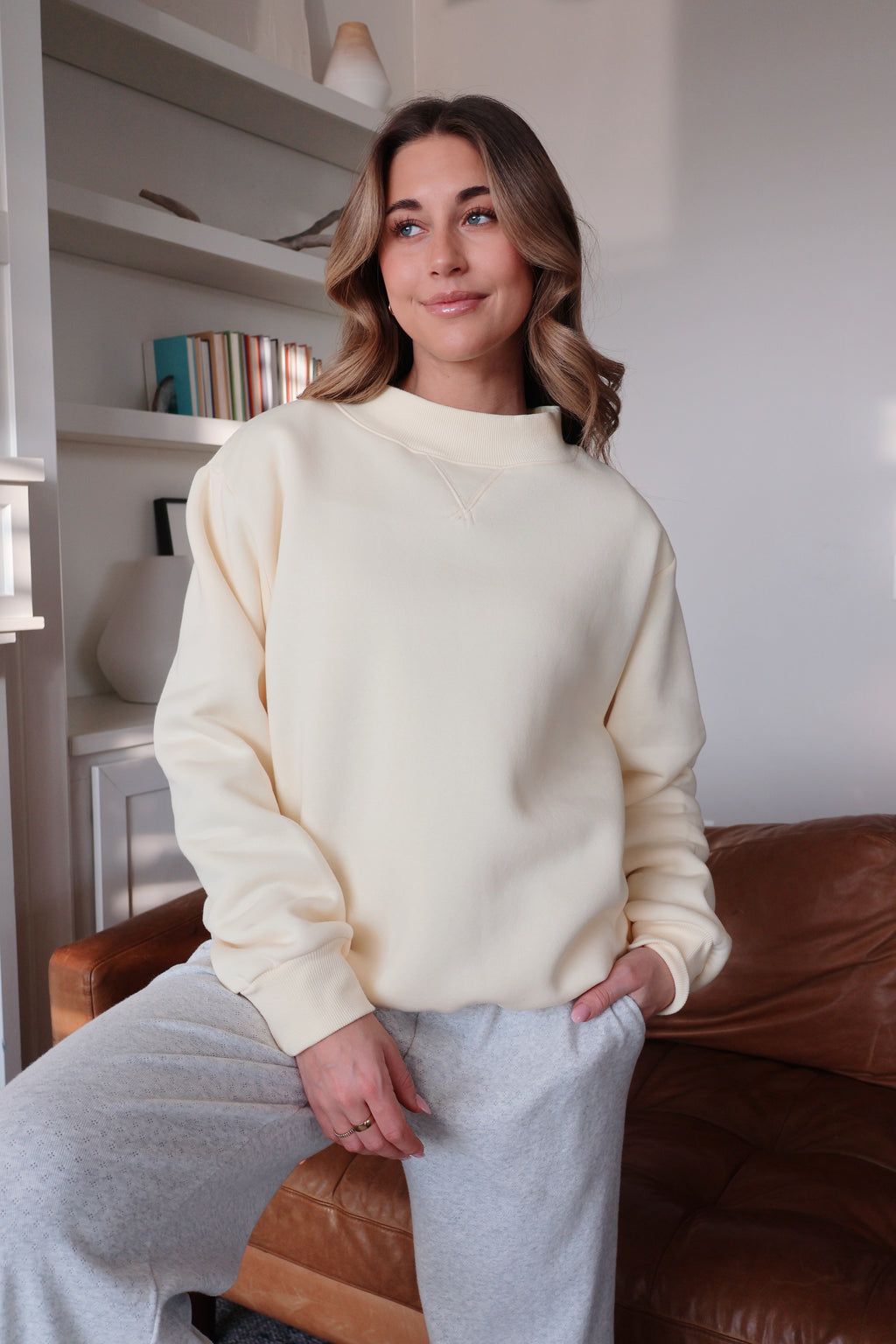 On Repeat Mockneck Pullover in Butter