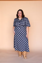 Highland Honey Plaid Midi Dress