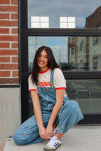 Junie Zip Front Denim Overalls