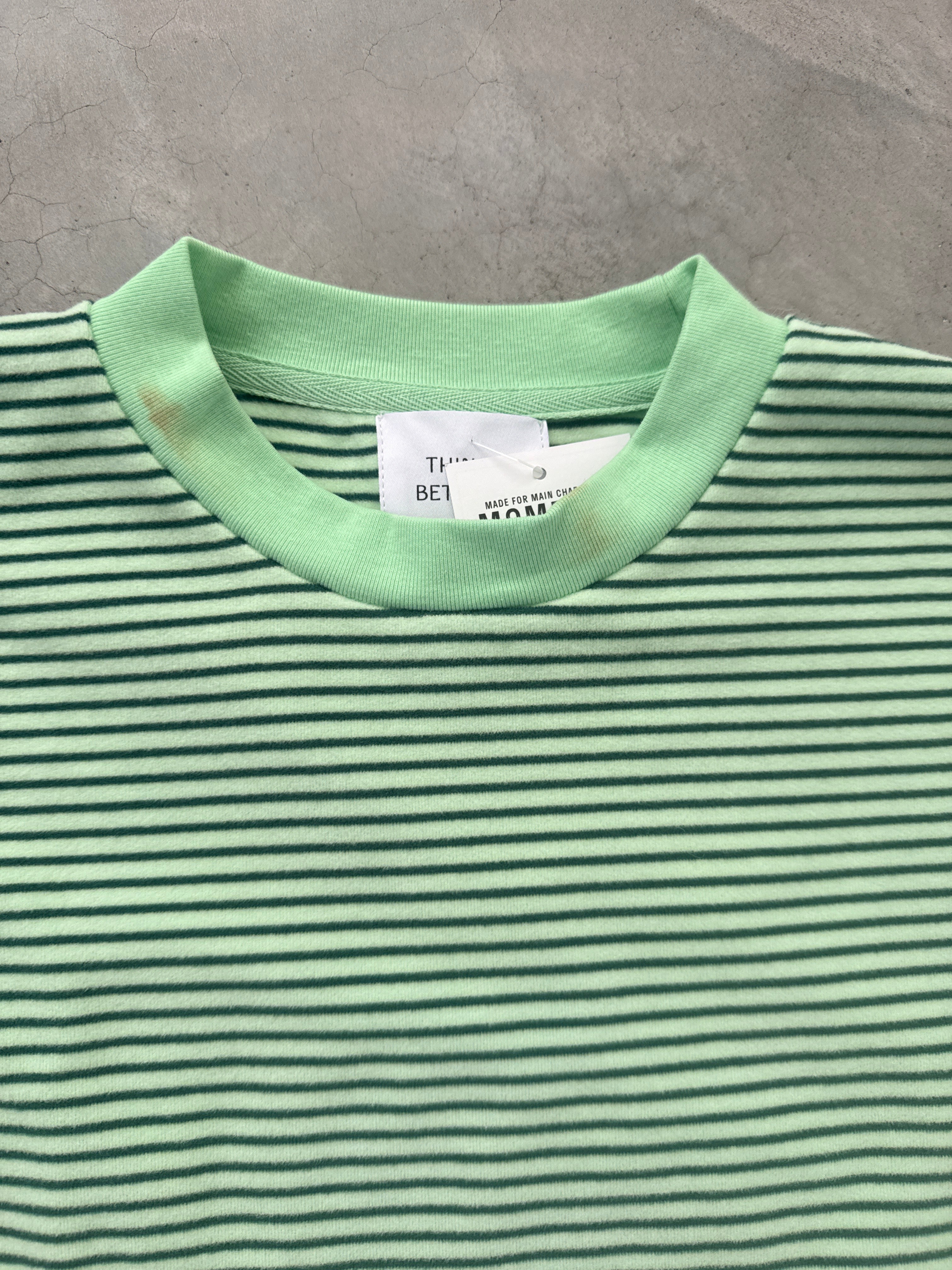 FINAL SALE - FLAWED Porter Stripe Pullover in Lime - S/M Secondary image