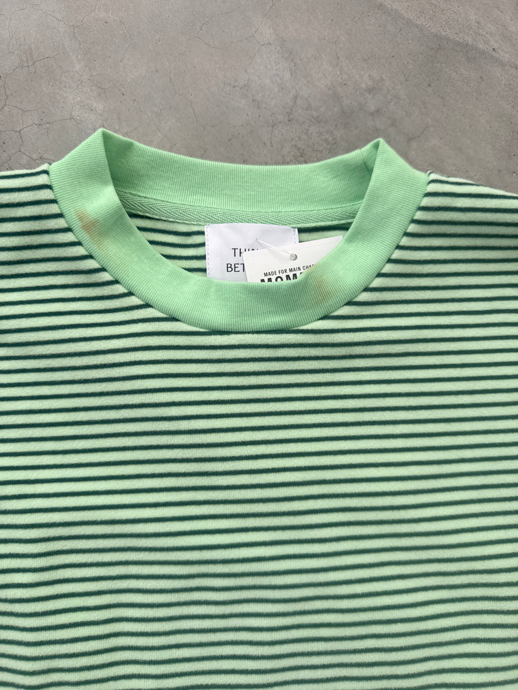 FINAL SALE - FLAWED Porter Stripe Pullover in Lime - S/M