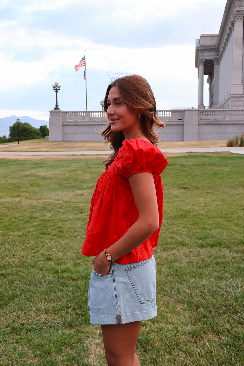 Sweet Caroline Ruffle Blouse