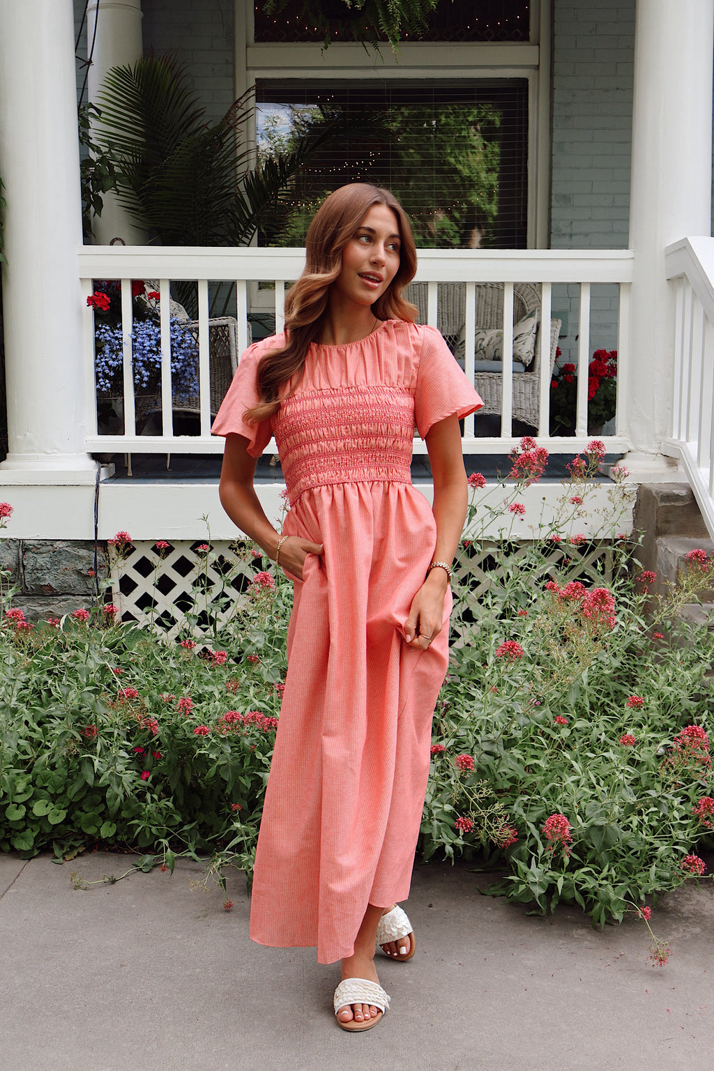 Margot Maxi in Coral
