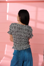 Ruby Smocked Top in Black