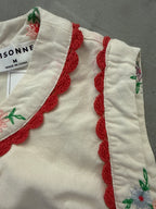 FINAL SALE - FLAWED Poppy Floral Embroidered Dress - Medium