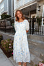 Delft Bloom Smocked Midi